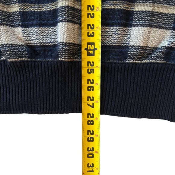 Vintage Gant Sweater Mens L Cozy Fall Knit Grandpa Plaid Knit Y2K 90s Retro - Picture 11 of 11